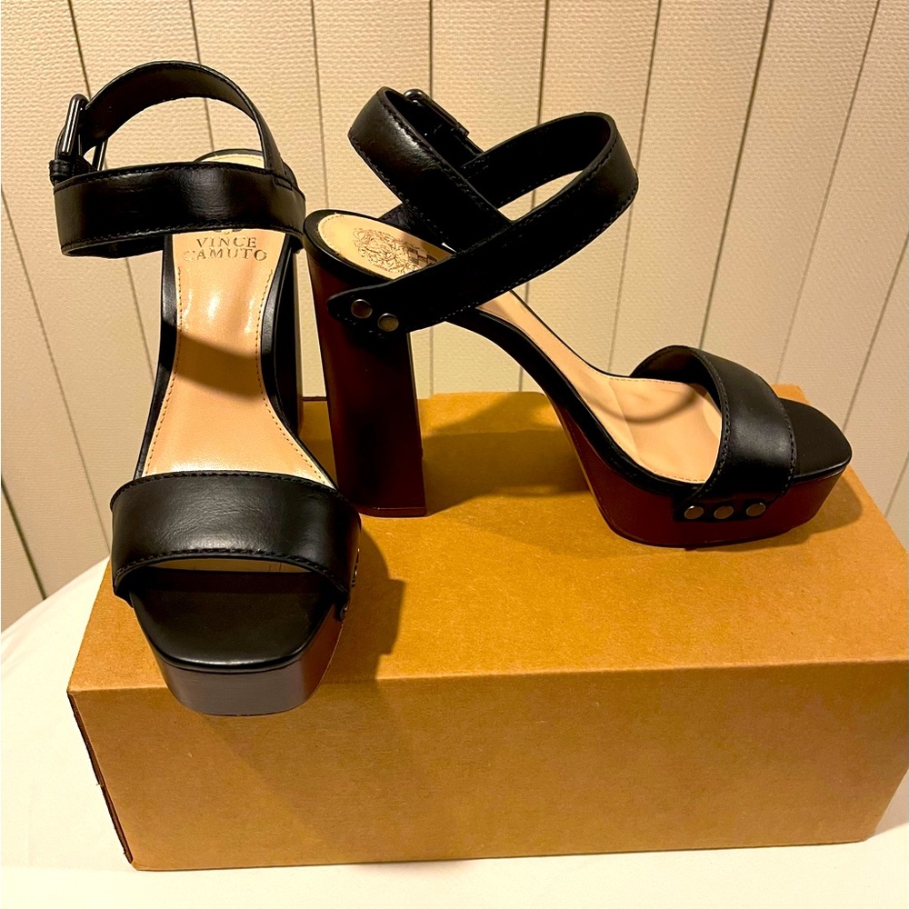 Vince Camuto Black Platform Sandal